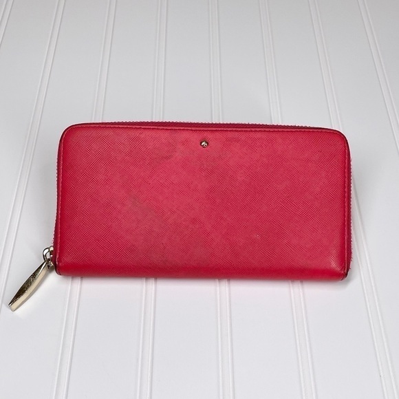kate spade Handbags - Kate Spade Wallet Clutch Zip Around Pink Leather